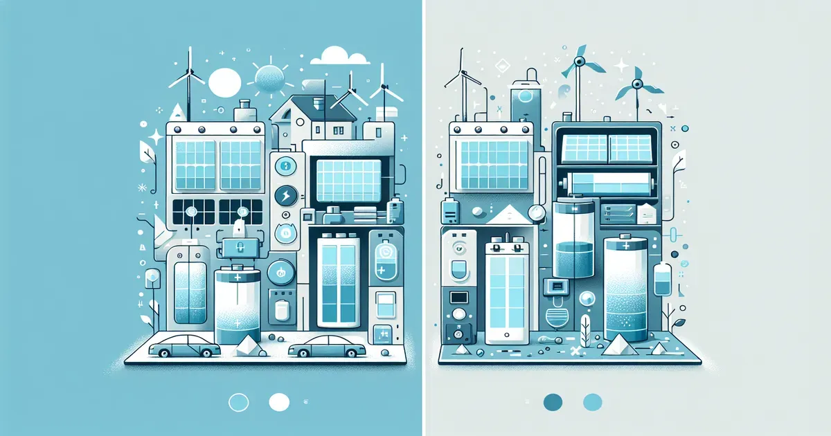Confronto visivo tra moduli batteria al sale e batteria a ioni di litio per accumulo domestico