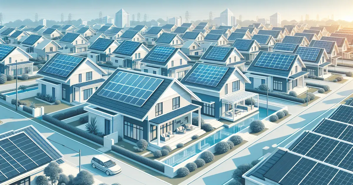 Tetto residenziale con tegole solari fotovoltaiche integrate, esteticamente armonizzate con la copertura tradizionale